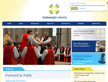 Tablet Screenshot of forwardinfaith.com